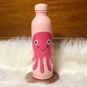 Cute Octopus Water Bottle Thermos Pink Plastic